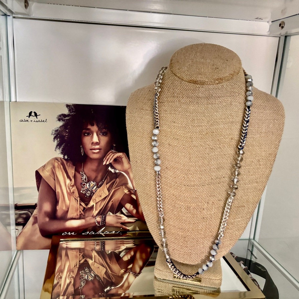 Chloe + Isabel Silver Necklace with White Accents Chloe & Isabel